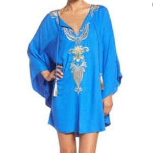 Lilly Pulitzer Emera Embroidered Kaftan Dress Size S/M